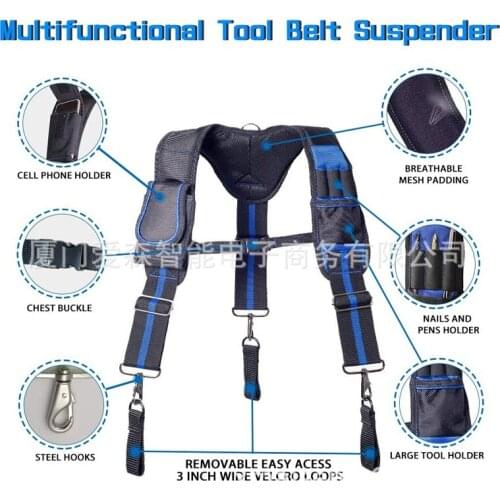 Heavy Work Tool Belt Suspender Men Y-Shaped Adjustable Hanging Electrician Tooling Braces Tool suspenders Reducing Weight Strap