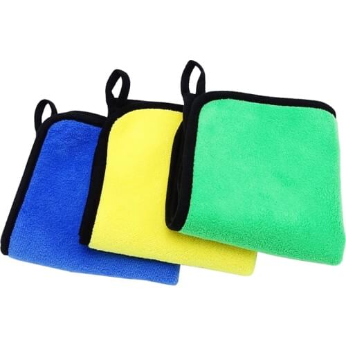 1 Pcs Thickened Car Wash Towel Extra Soft Microfiber Coral Velvet Cloth Double Sided Car Cleaning Towel For Auto Maintenance