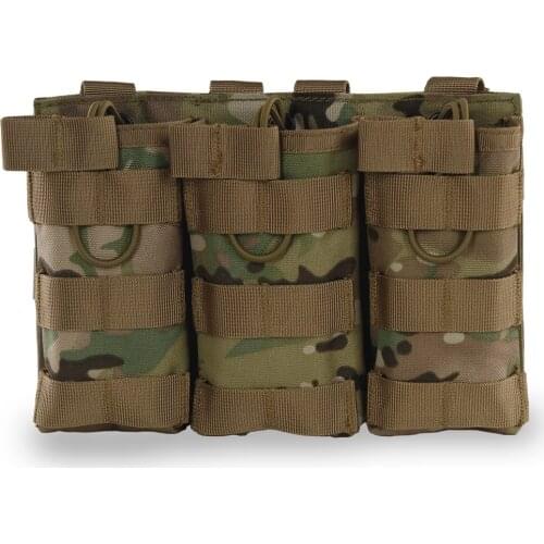 Military Molle Magazine Pouch 1000D Nylon Triple Open Top Magazine Pouch Army Shooting AK M4 Airsoft Case Hunting Case Gear