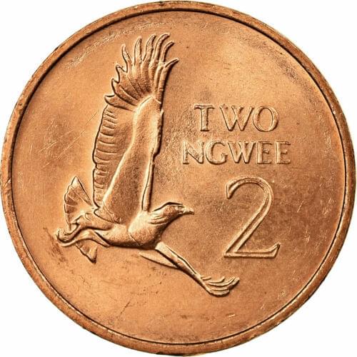 Zambia 2 Ngwee Coins Africa New Original Coin Unc Collectible Real Rare Commemorative
