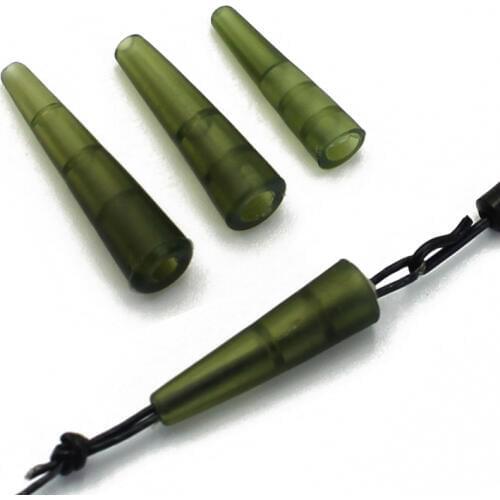 20PCS Carp Fishing Anti Tangle Sleeves Soft Rubber Tail Cones Chod Beads Helicopter Rigs Carp Fishing Method Feeders Accessories