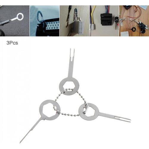 3pcs/set Universal Stainless Steel Auto Car Harness Wiring Crimp Connector Plug Terminal Removal Tool Kit Car Accessories
