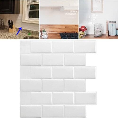 3D Wall Sticker Imitation Brick Sticker DIY Waterproof Oil Stains Wallpaper For Living Room Kitchen TV Backdrop