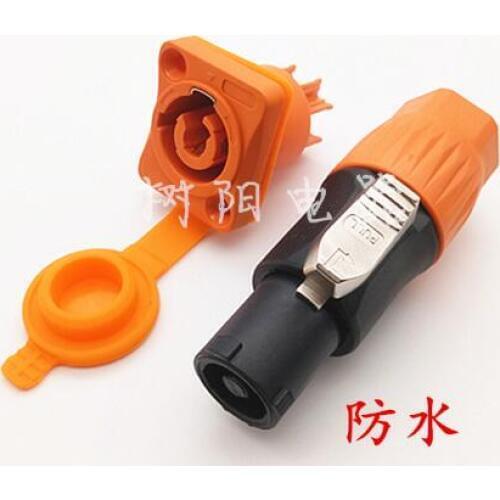 5sets Audio LED3 core audio power plug socket speaker waterproof 3 core plug socket NAC3FCA input