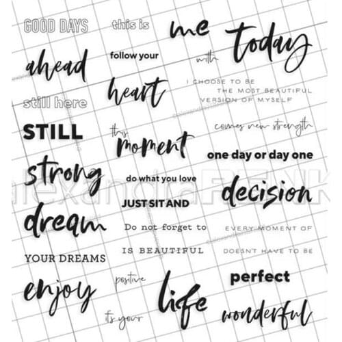 English word stamp Clear Stamp for Scrapbooking Transparent Silicone Rubber DIY Photo Album Decor 590