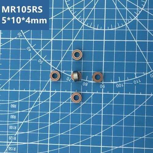 Free Shipping Hot Sale high quality Axk Orange Sealed MR105-2RS Bearing (10pcs) 5*10*4 mm Miniature MR105 deep Ball Bearings