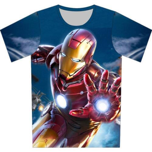 Children 3D T Shirt Film Hero Galaxy Cat Bull Terrier Cartoon Punk T-Shirt Boy Girl Brand Design Casual Tee Tops Fit 95cm-155cm