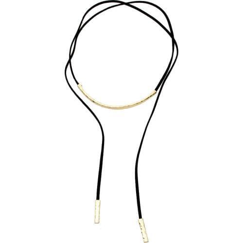 UKEN Punk Style Long Chain Rope Gold Color Tube Jewelry Handmade Statement Fashion Chokers Necklaces Pendants For Dress N4184