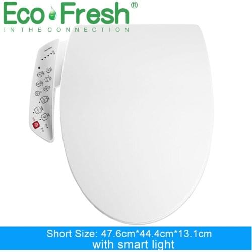 EcoFresh V shape Short Smart toilet seat Electric Bidet cover smart night light intelligent bidet sprayer heat clean Massage