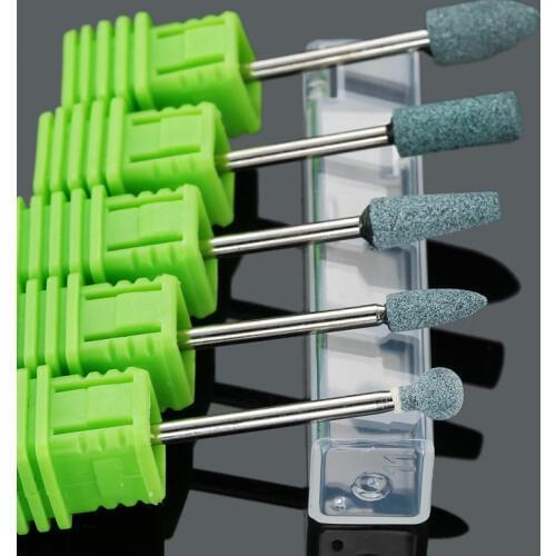 1PC Green Ceramic Stone Nail Drill Bits Manicure Electric Rotary Corundum Nail Milling Cutter Dead Skin Remover Nail Art Tools