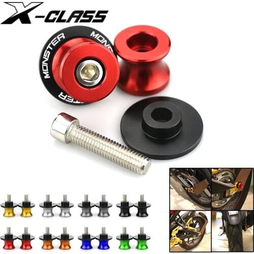Monster Swingarm Spools Motorcycle Slider Stand M8 Screws CNC Aluminum Accessories For Ducati Monster 1200S 821 696 797 795 950