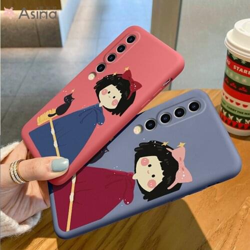 ASINA Cute Cartoon Case For Xiaomi Redmi Note 8 9 10 Official Original Liquid Silicone Cases For Xiaomi Mi10 11 Cover Women Girl