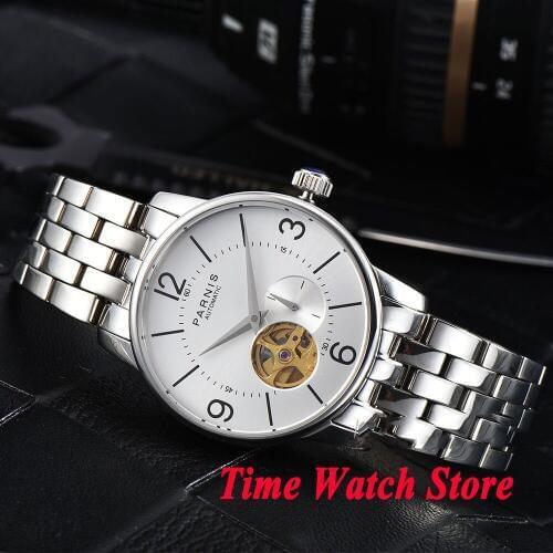 Parnis watch 38mm mens watch Hollow Dial sapphire glass Golden MIYOTA Automatic movement wrist watch men 1031