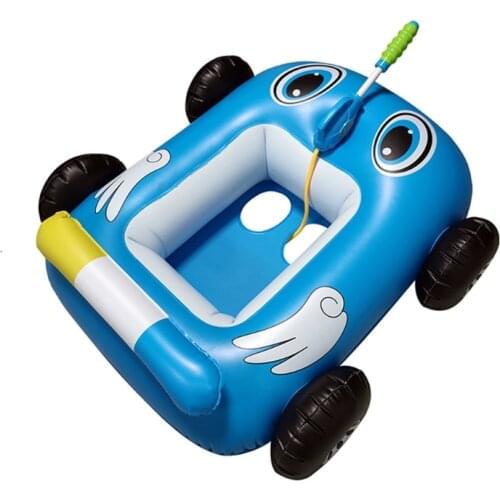 Inflatable Car Boat Pool Float with Squirt Toy for Kids Children Swimming Ring Summer Swim Pool Toy for Boys and Girls