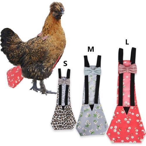 Pet Diaper Chicken Duck Diaper Farm Clothing Washable Poultry Goose Clothes Bowknot Design With Elastic Band