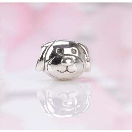 Bewill 100% Authentic 925 Sterling Silver Heart Loyal Puppy Beads Fit Original Bracelet Pendant DIY Jewelry Charms Gift
