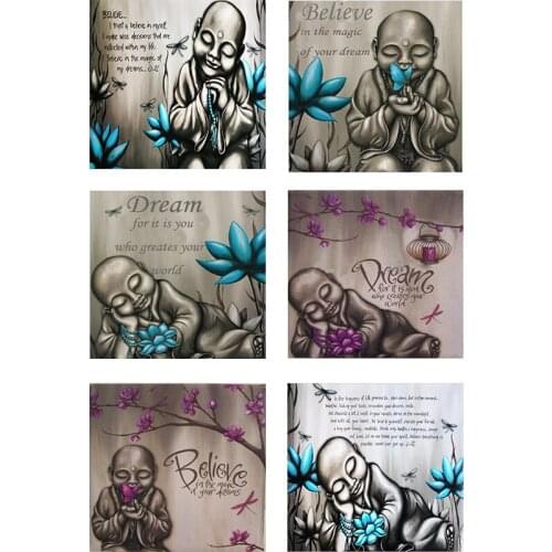 Full Square/Round Drill 5D DIY Diamond Painting "Buddha Lotus believe dream"3D Embroidery Cross Stitch Mosaic Home Decor