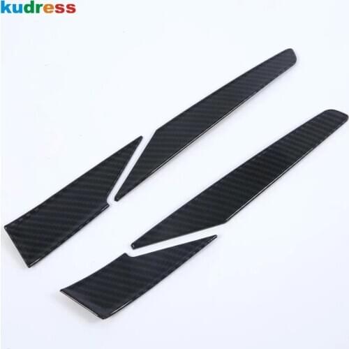 For Hyundai Kona Encino Kauai SUV 2017 2018 2019 2020 Carbon Fiber Rearview Mirror Strip Cover Trim Car Styling Accessories