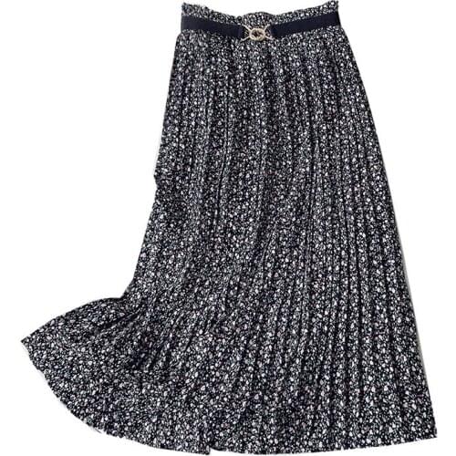 Strap Polyester Casual Floral Pleated Mid-Calf Empire Ages 18-35 Years Old