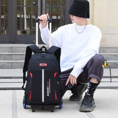 Removable Children School Bags With 3 Wheeled Stairs Kids boys girls Trolley Schoolbags Luggage Book Bags kids Wheeled Backpacks