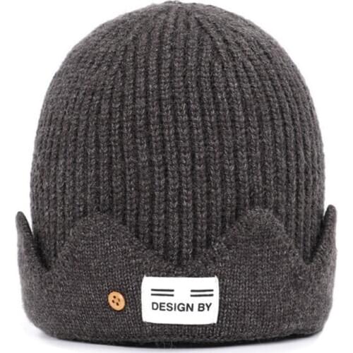 Fashion Winter Women Men Woolen Thickened Knit Cap Warmer Beanie Hats Outdoor Hiking Cap Bonnet Hat