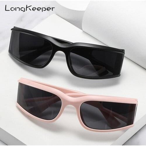 Sports Sunglasses For Men 2021 Luxury Brand Windproof Oversized Rectangle Sun Glasses Male Driving Goggles Gafas De Sol Hombre