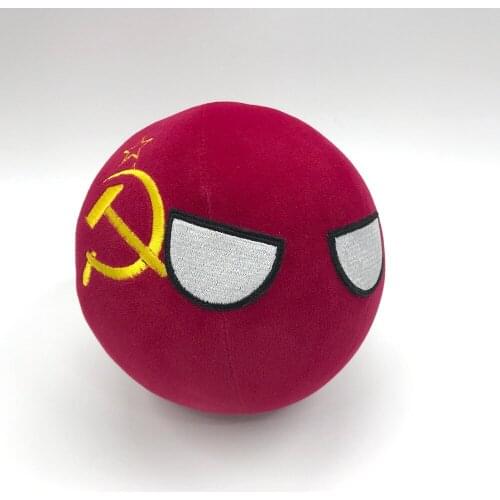Soviet Union Ball Plush Doll USSR CCCP countryballs Polandball Cosplay plushies Music Bouncing ball Toy Cute Gift 15CM