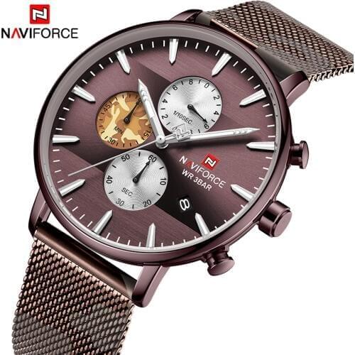 Top NAVIFORCE Watch Men Brand Luxury Fashion Quartz Mens Watches Waterproof Sport Camouflage Wrist Watch Clock Relogio Masculino