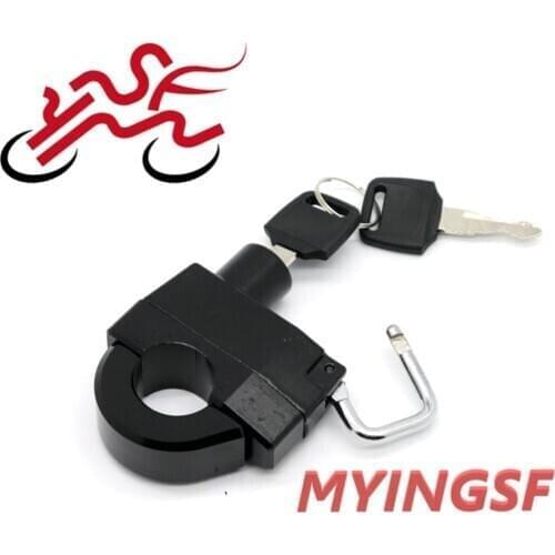 Motorcycle Universal Helmet Lock Key For 25mm Diameter Engine Crankcase Crash Bar Anti-thief Security Padlock Handlebars