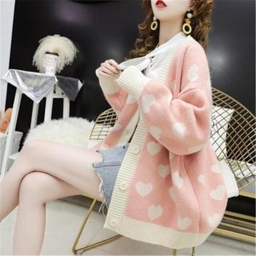 2021 Spring Knitted Cardigan Sweater With Button Casual Long Sleeve Open Stitch Cardigans Outwear Warm Knitwear Coats Women