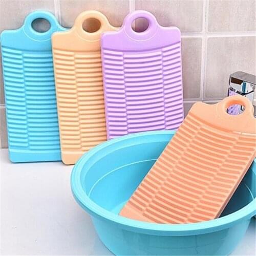 1Pc Portable Thicken Mini Washboard Antislip Laundry Accessories Washing Board Plastic Clothes Cleaning Tools Bathroom Hangable