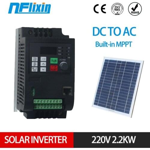1500W/2200w 220V Single-phase or DC inverter input VFD 3 Phase Output 220V solar Frequency Converter 1500W 220V Inverter