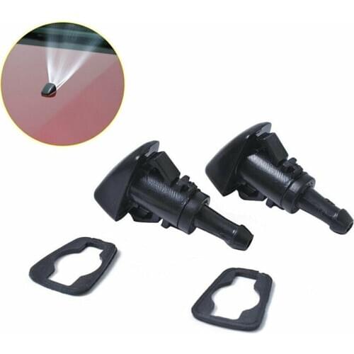 2 Pcs Black Car Windshield Washer Wiper Water Spray Nozzle Auto Accessories For Chrysler 300 Dodge Avenger Jeep Compass Ram 1500