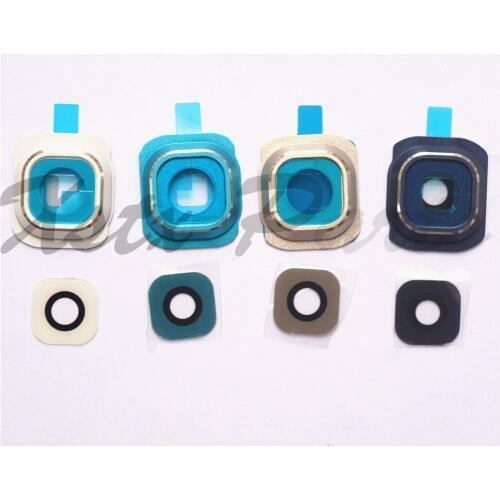50PCS Back Camera Frame Holder Glass Lens for Samsung Galaxy S6 G920 Camera Glass Lens Cover