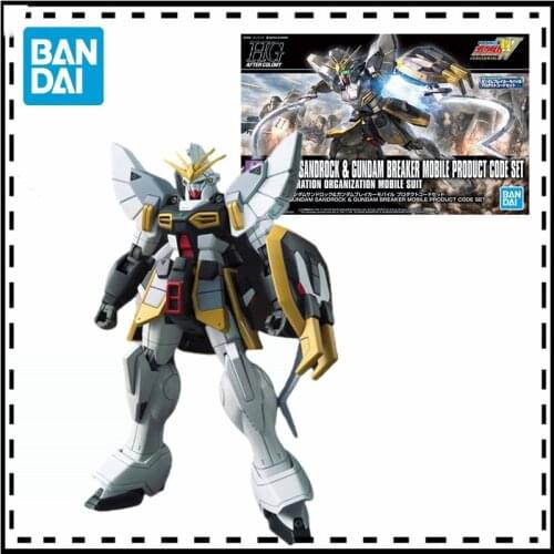 Bandai Gundam Anime Figures Hgac 1/144 Desert Gundam W Gundam Sandrock Assembled Action Figure Collection Model Christmas Gift