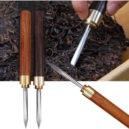 Wood+Metal Tea Set Tea Tool Tea Needle Puer Professional Cutlery Ebony Wood Bar Economic Creative