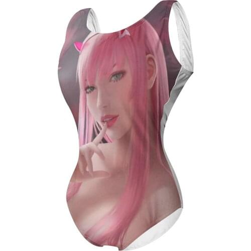 Women 2021 Sexy Anime Cartoon Bikinis Zero Two Pink Girl 002 Goro Hiro Women Swimsuit Dress Sets Women Bathing Suit SwimSuit