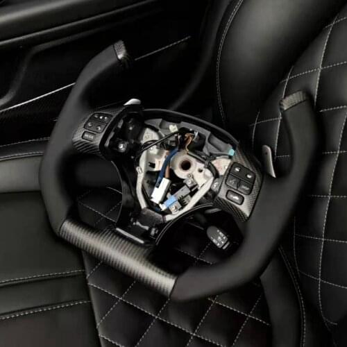 F1 Racing Customized Carbon Fiber Sports Steering Wheel Alcantara Leather compatible for LEXUS IS300 2014-2021