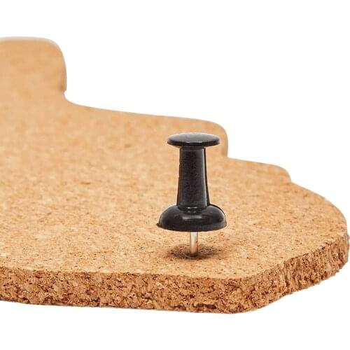 Creative Bulletin Board Set Adhesive Cork World Map Notice Display Board Bulletin Board Ornament with 16 Push Pins Home Office