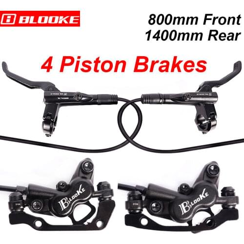 BLOOKE 4 Piston Brakes 800mm Front 1400mm Rear Hydraulic Brake Calipers Oil Pressure BL-6020 MTB Brakes for Shimano M6210