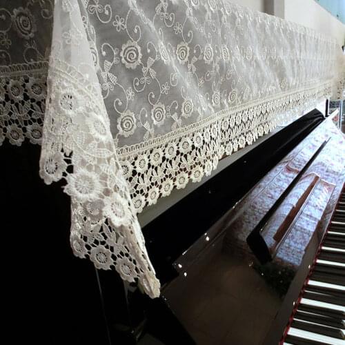 90x180cm Lace Piano Cover Deco Piano Cloth Table Cloth General Dust Proof Cover Home Decoration Family Gift