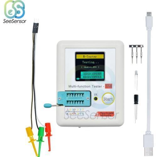 TC-T7-H LCR-T7 LCR-TC1 1.8 inch Colorful Display Multifunctional TFT Backlight Transistor Tester Diode Triode Capacitance Meter