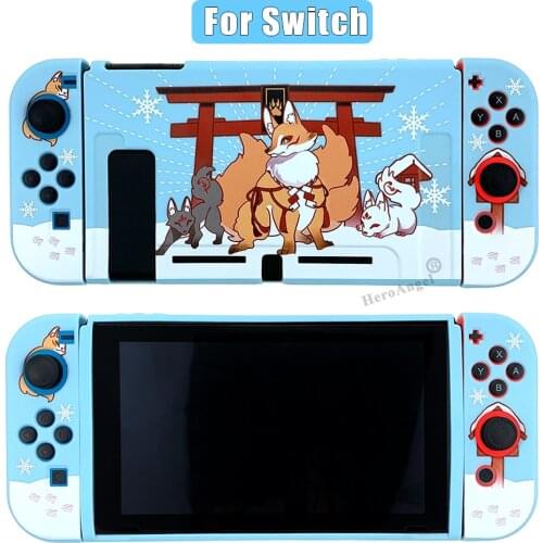 New Destign For Nintend Switch Demon Fox Cartoon Fairy League TPU Soft Cover Back Girp Shell For Nintend Switch Accessories