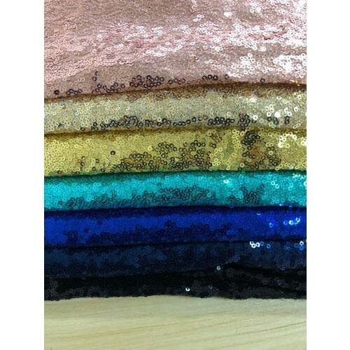 Mylb 1m/pcs Embroidery Sequin Fabric Material Gold Silver Sparkly Fabric For Clothsing Making Party Events TableCovers Decor