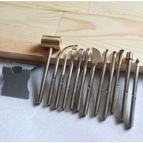Pyrographic Device Set Fabric Flower Making Tools Steamed Bread Knife Steel Trowel Petal Copper Perm Made by Hand
