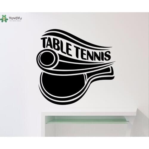 YOYOYU Wall Decal Table Tennis Sport Wall Stickers GYM Logo Pattern Removable Interior Window Decor Kids Rooms Fashion MuralCY23