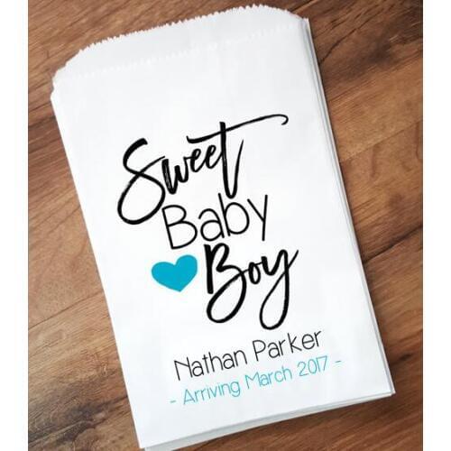 Personalized Sleepy Unicorn first birthday baby Shower popcorn candy Buffet lolly bags Gender Reveal Bakery Cookie goody gift