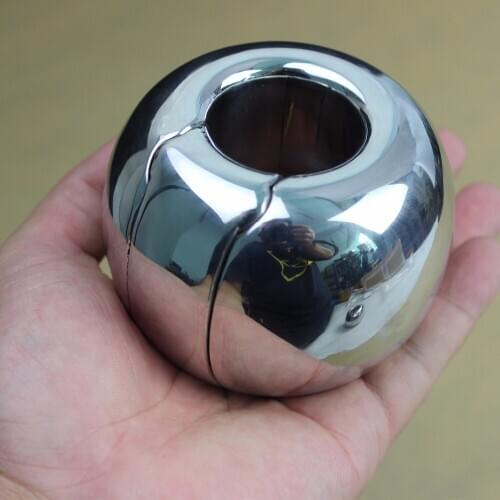 Stainless Steel Scrotum Pendant Penis Restraint Lock Cock Ring Chastity Devices Penis Bondage Training Devices for Men BB44