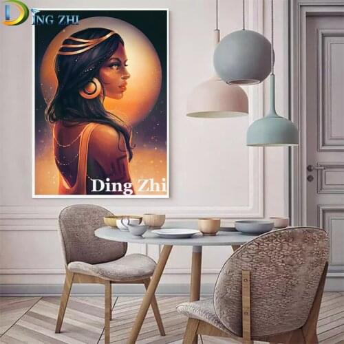 Full Drill 5D Diamond Painting Cartoon girl art portrait Poster Decoration DIY Embroidery Mosaic Cross Stitch Handmade Wallpaper