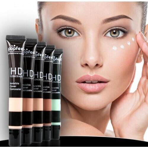 Popfeel 1pc Green Concealer, Makeup Base Face Liquid Foundation Cream Concealer Brighten Whitening Waterpro contour palette
